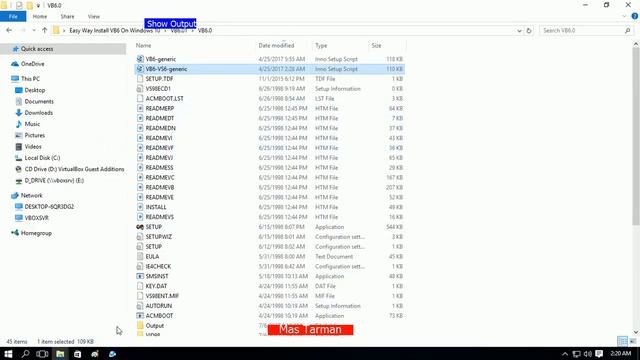 Easy Way Install Visual Basic 6.0 On Windows 10 Tested x86/x64 смотреть онлайн