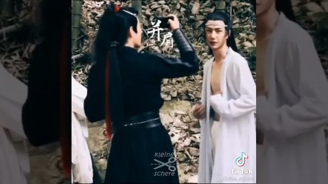 Бочжани и то, что они вытворяют на съёмках ✨ #modaozushi #xiaozhan #wangyibo #yizhan #bjyxszd