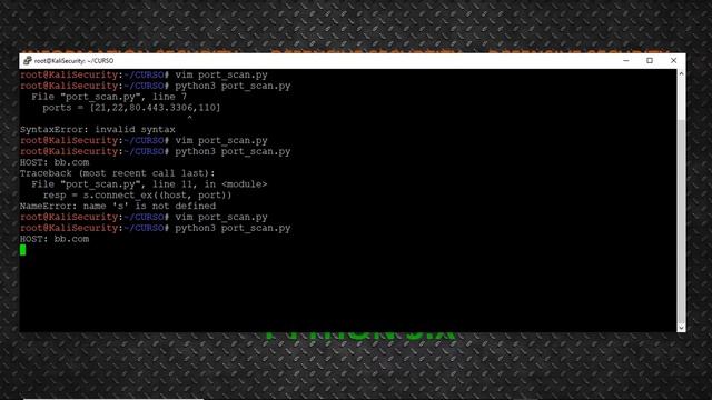 Port Scan com Python смотреть онлайн