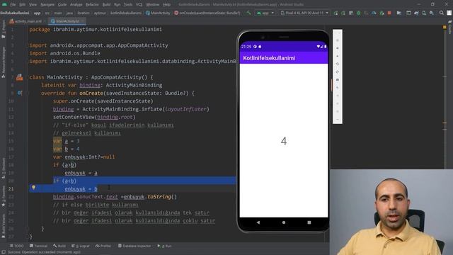 Kotlin ile if - else Koşul İfadesinin Kullanımı 4K смотреть онлайн