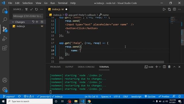 Node JS Tutorial # 20 Render HTML and JSON смотреть онлайн