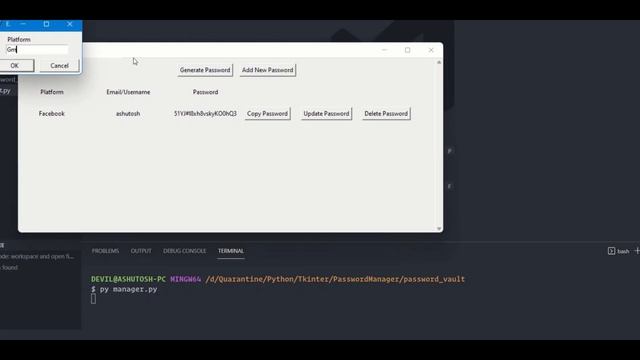 Password Manager Using Tkinter | Python Project смотреть онлайн