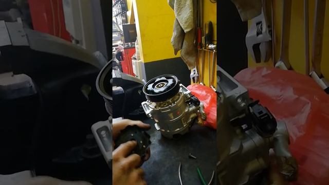 How to change 7SEU 16 C Compressor Pulley. смотреть онлайн