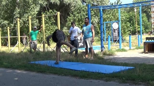 Паркур. Мастер-класс (кувырок, колесо, бабочка) - Cергей Караван. Extreme Summer-2016 In Sumy