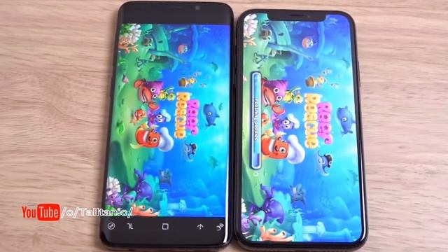 Samsung galaxy s9 vs iPhone x speed test смотреть онлайн