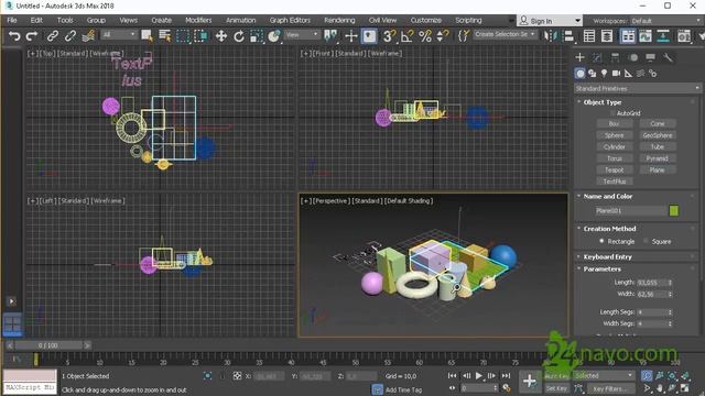 Создание Standard Primitives 3ds max на Command Panel (Командная панель). Урок 6. Интерьер смотреть онлайн