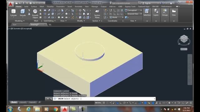 3D Modeling 02-13 Joining Two or More Solid Objects смотреть онлайн