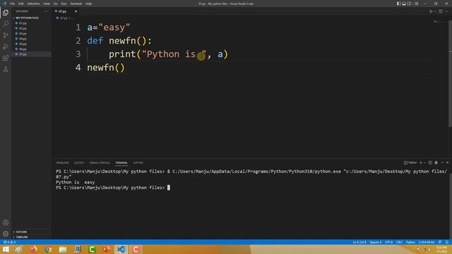 Python Tutorial For Absolute Beginners - 14 - Global and local variables смотреть онлайн