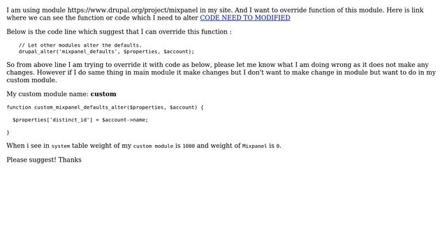 Drupal: Override module function in my custom module? смотреть онлайн