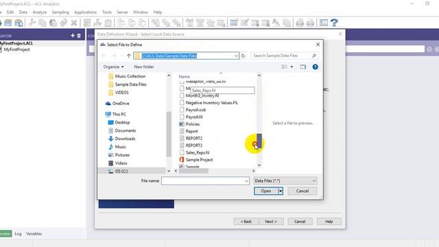 Importing Data Into ACL
