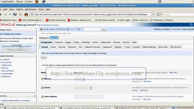 Configuring Managed Servers In Weblogic Server 10.3.4.avi смотреть онлайн
