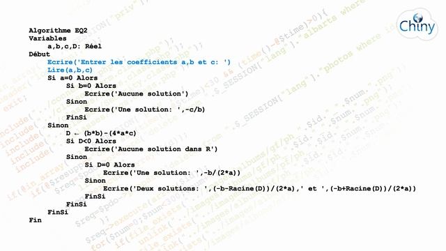 Equation du second degré - Exercice d'algorithmique смотреть онлайн