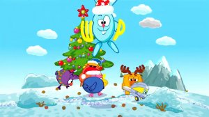Смешарики 2д зимняя заставка в Hd upscale