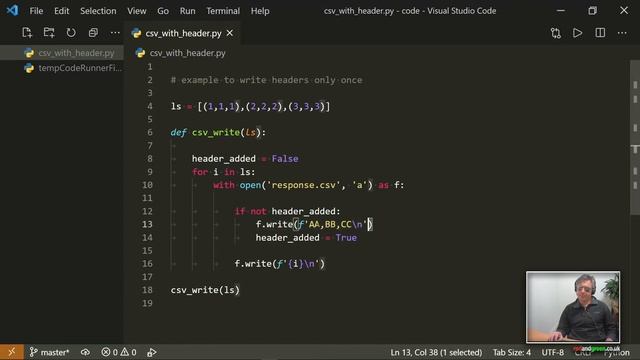 How To Write CSV Headers within a For Loop in Python | Avoid duplicate headers in a CSV смотреть онлайн