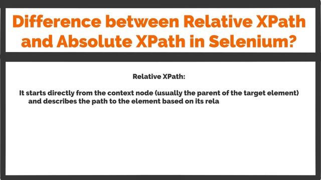 SELENIUM : Difference between Relative XPath and Absolute XPath? смотреть онлайн