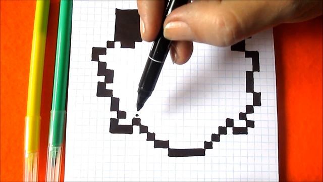 Супер Кот Как рисовать по клеточкам © How To Draw Pixel Art For Kids