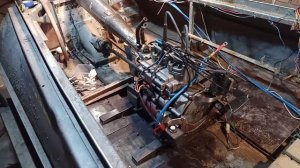 Казанка водомет.  Замена мотора ВАЗ Ока 11113 на вихрь 30. Установка мотора и привода на водомет.