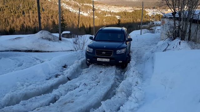 Hyundai Santa fe 2 в мокром снегу. Испытание полного привода санта фе) смотреть онлайн