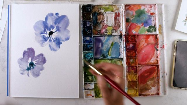 How to master your watercolor anemone flowers! смотреть онлайн