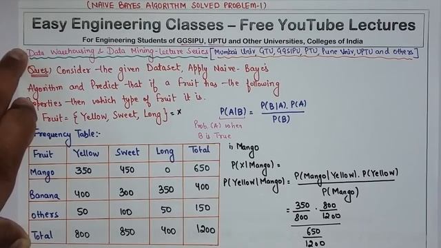 L47: Naive Bayes Classification Algorithm | Solved Numerical Question 1 | Data Mining Lectures Hind смотреть онлайн