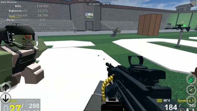 Играем в зомби шутер в роблокс! Победили орду босса! #Roblox смотреть онлайн
