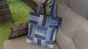 Сумка из старых джинсов #10.