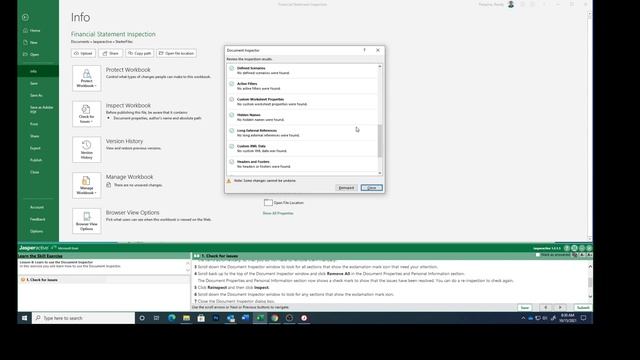 Excel Lesson 8h Using the Document Inspector смотреть онлайн