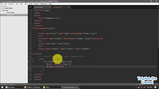 CRUD php mysqli (INSERT data to table ) (part 2) смотреть онлайн
