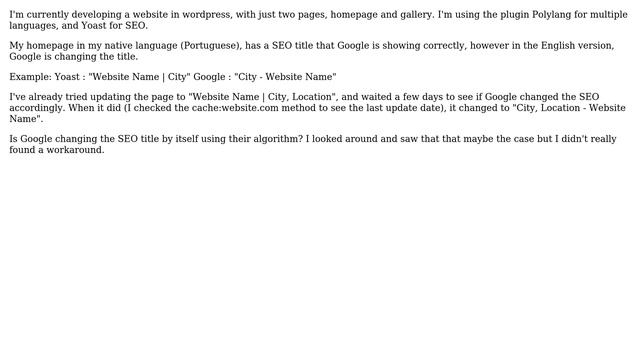 Webmasters: Google changing my SEO title via Yoast смотреть онлайн
