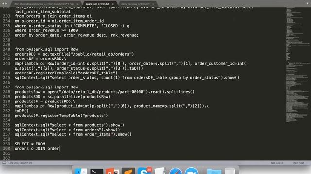 20 Spark SQL - Write Spark SQL Application for data processing смотреть онлайн
