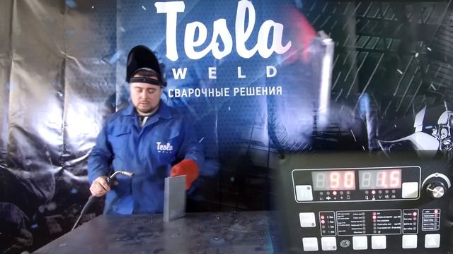Сварка алюминия полуавтоматом в среде аргона. Трехфазный аппарат Tesla Weld MIG/MAG/MMA 500 V. смотреть онлайн