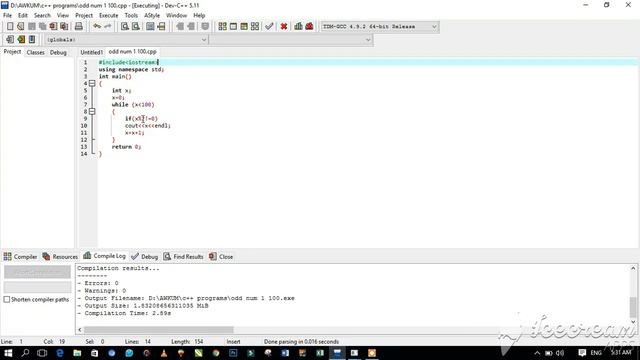 C++ Odd Number Program| CPP Video tutorial смотреть онлайн