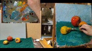 Натюрморт. Техника мастихин, часть 2