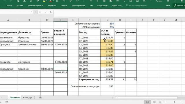 Расчет Прогноза среднесписочной численности в Excel смотреть онлайн