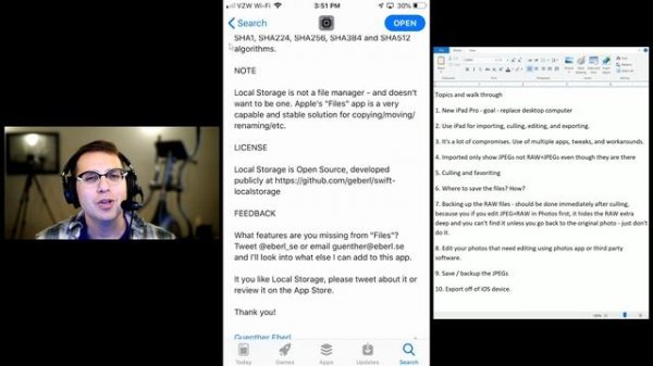 iOS 12 Files and Photos RAW+JPEG Importing, Culling, and Exporting for iPhone and iPad Pro