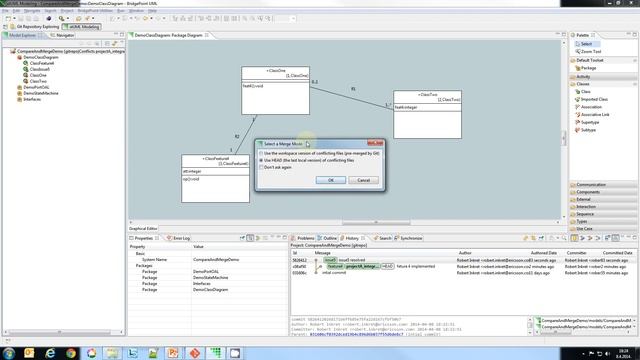 Comparing and Merging with git in xtUML Editor смотреть онлайн