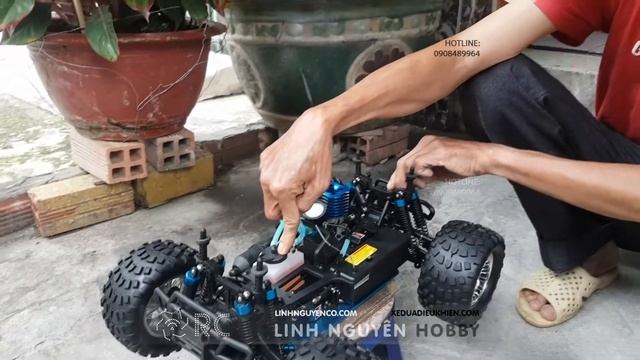 HSP 94188 nitro monster truck engine startup - RC nitro monster truck setup guide - Rc Car /10 scal смотреть онлайн