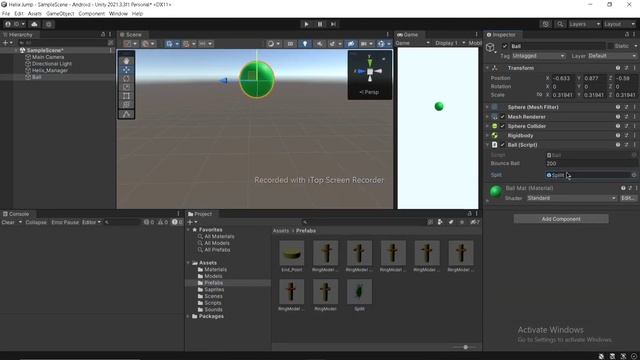 How to make a helix jump game in unity 3d #igsdeveloper #unity3d смотреть онлайн