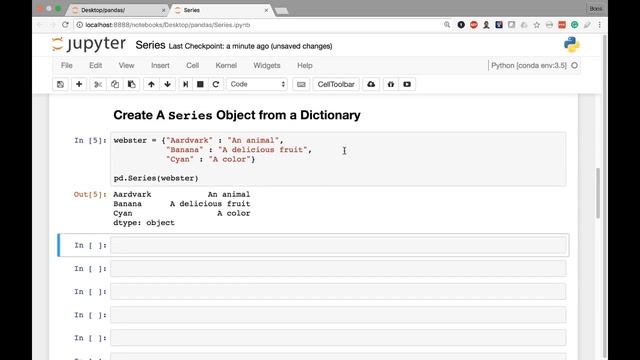 3 Series A Series Object from a Python Dictionary смотреть онлайн
