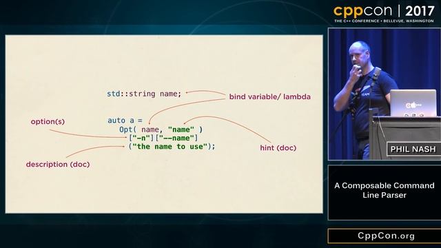A Composable Command Line Parser - Phil Nash [ CppCon 2017 ] смотреть онлайн
