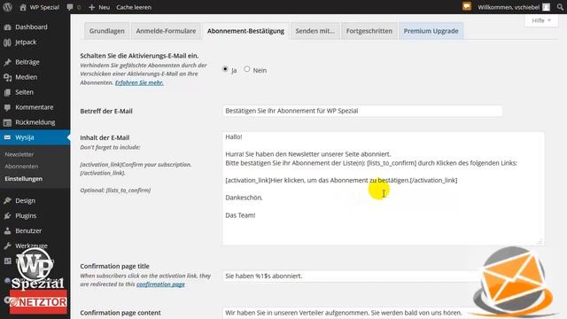 WordPress Autoresponder Deutsch Installation Setup Anleitung Einrichtung Profi #wpspezial смотреть онлайн