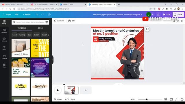 How To Create Cricket Stats Using Canva [ Tutorial ] смотреть онлайн