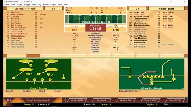 Football Mogul 22 # 8 San Francisco 49ers at Chicago Bears смотреть онлайн