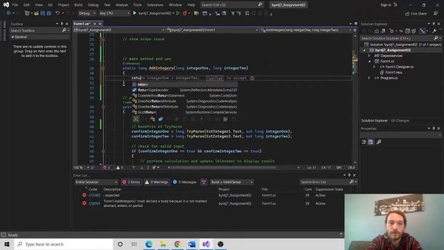 C# - Form scope, Hungarian notation, and method use смотреть онлайн