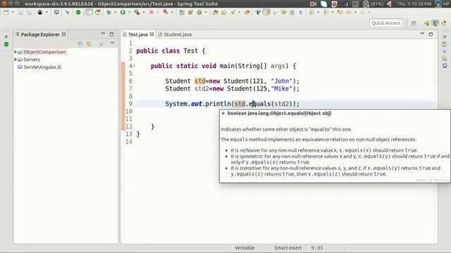 Difference between == operator and equals() method in java смотреть онлайн