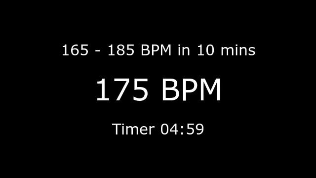 Ramping Metronome 165bpm to 185bpm (see description for more) смотреть онлайн