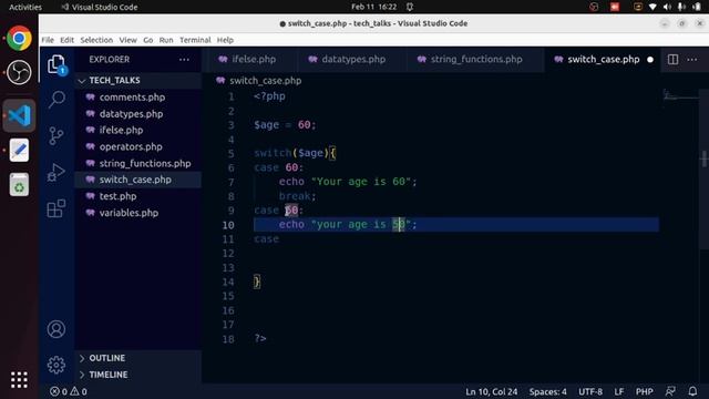 switch case in php || devsquadz || PHP Tutorial смотреть онлайн