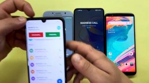 Incoming Call Honor X7a and Samsung Galaxy A7 2017 / ZTE Blade A51lite and OnePlus 5T Outgoing Call