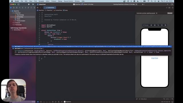 Easy BottomSheet in SwiftUI 3 | BottomSheet Package by adamfootdev смотреть онлайн