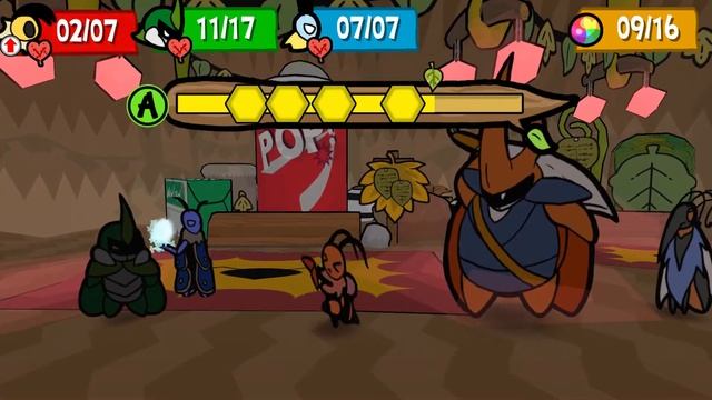 Bug Fables - Team Slacker (Hard Mode, Hard Hits, EXP Booster) "Kono Powa!!" смотреть онлайн